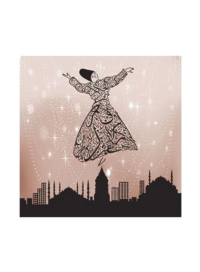Decorative Wall Poster Black/White/Pink 15x15cm Posters & Prints