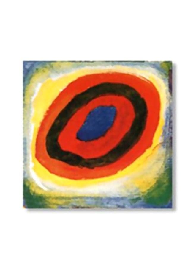 Decorative Tea Coaster Yellow/Red/Black 34x34cm