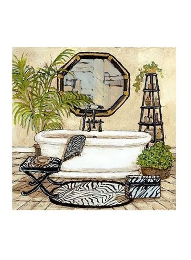 Decorative Wall Poster Beige/Green/White 15x15cm Posters & Prints