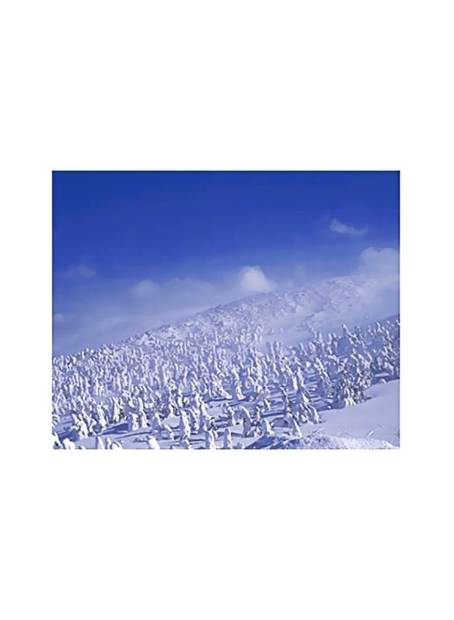 Decorative Wall Painting White/Blue 15x20cm