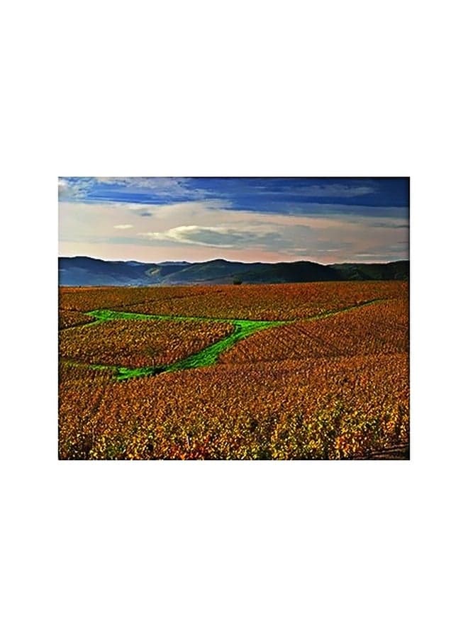 Decorative Wall Painting Brown/Green 15x20cm