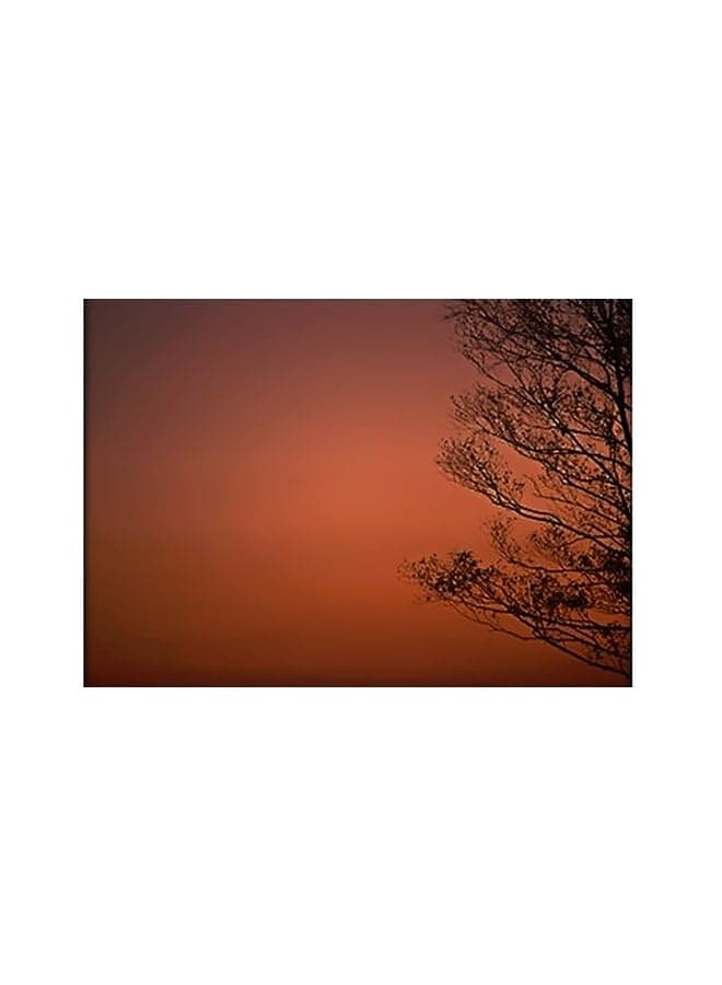 Decorative Wall Painting Orange/Black 15x20cm