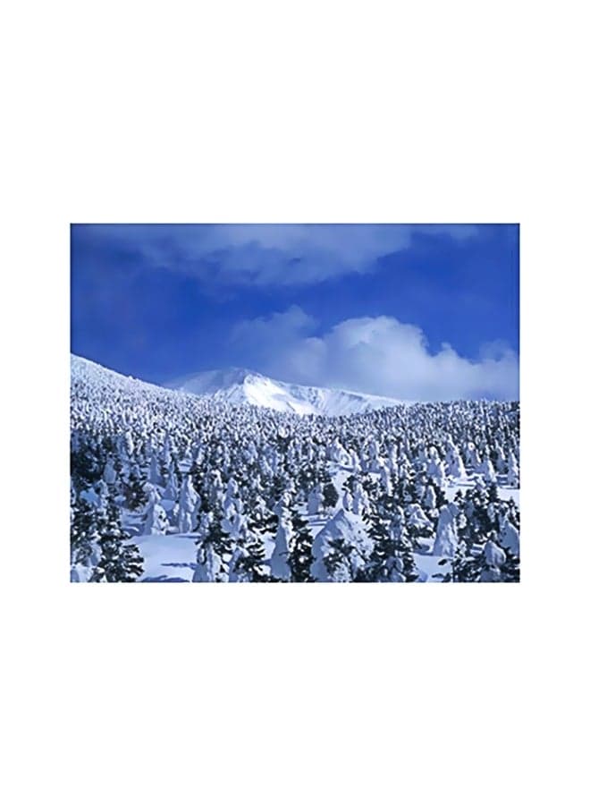 Decorative Wall Painting White/Blue 15x20cm