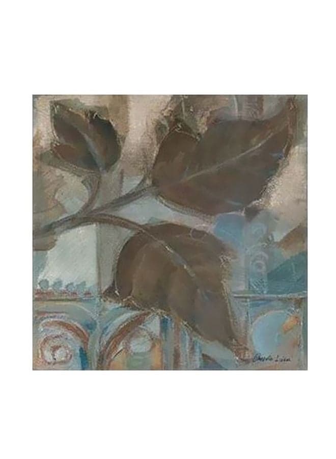 Decorative Wall Painting White/Blue/Grey 15x15cm