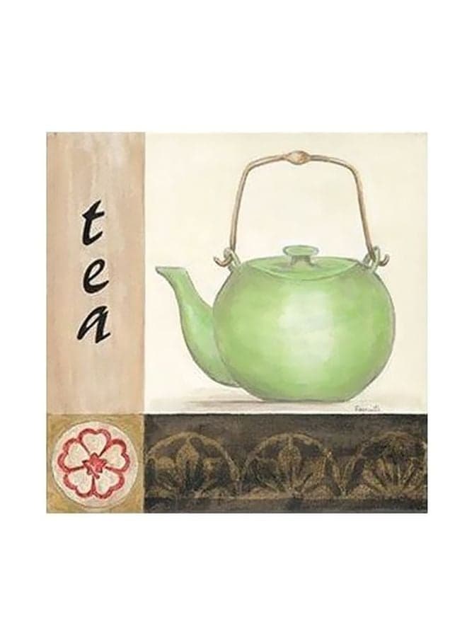 Decorative Wall Painting Brown/Blue/Green 15x15cm