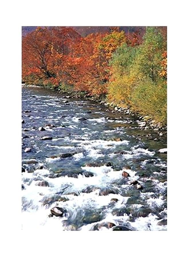 Decorative Wall Poster Green/White/Orange 15x20cm Posters & Prints