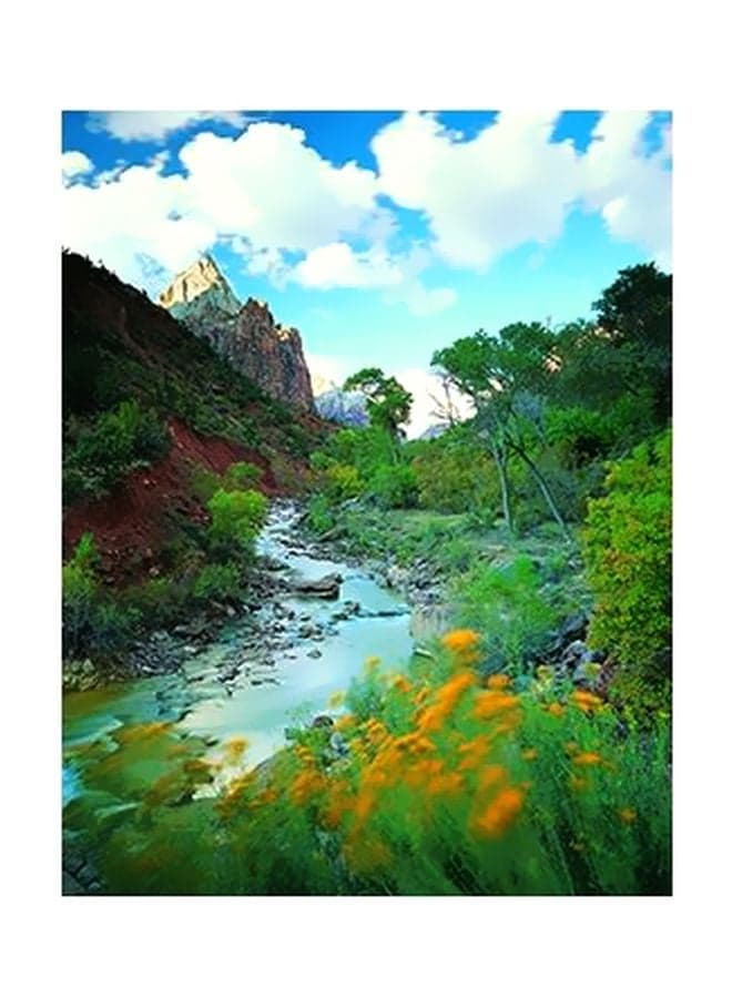 Decorative Wall Poster Green/Yellow/Blue 15x20centimeter Posters & Prints
