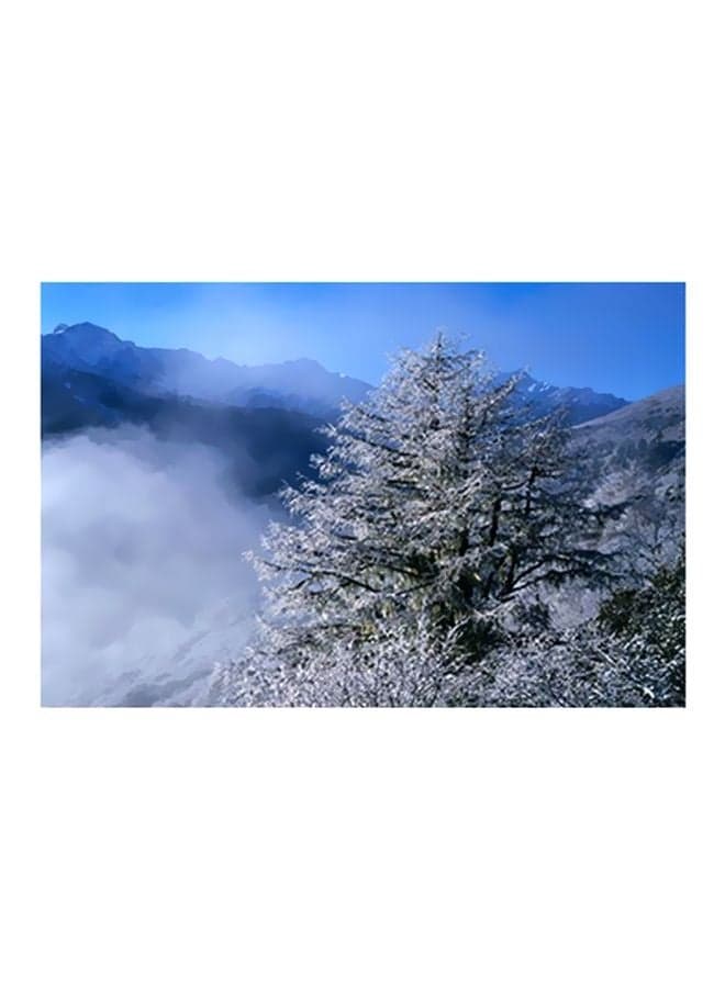 Decorative Wall Poster White/Blue/Green 15x20cm Posters & Prints