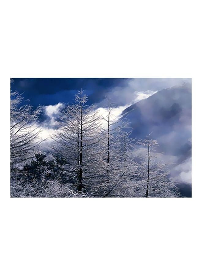 Decorative Wall Poster White/Blue/Green 15x20cm Posters & Prints