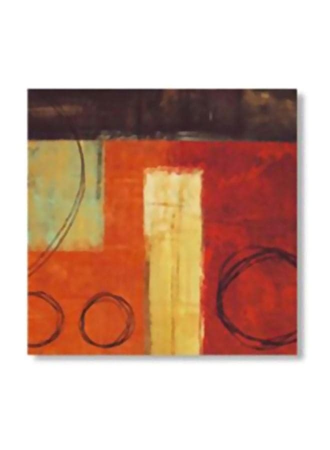 Decorative Tea Coaster Orange/Red/Brown 34x34cm