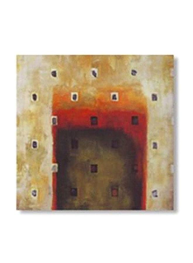 Printed Tea Coaster Red/Green/Beige 34x34cm