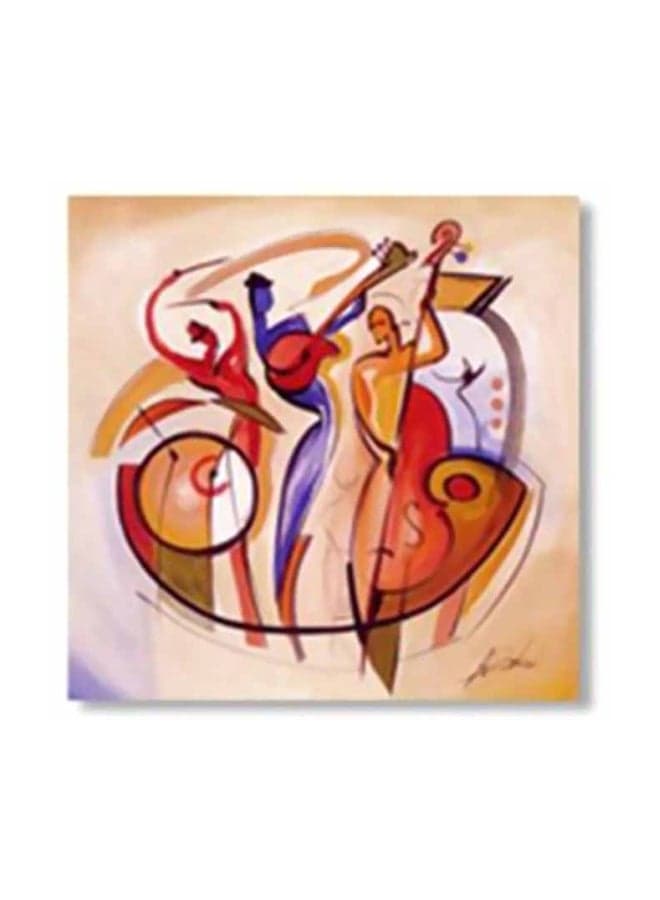 Decorative Tea Coaster Purple/Red/Yellow 30x30cm
