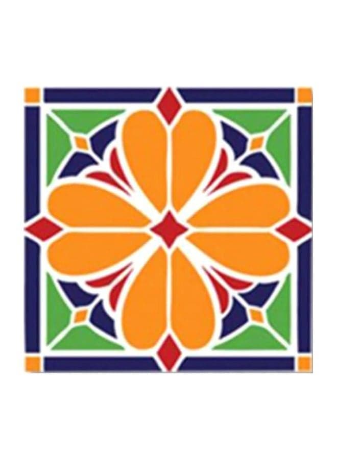 Decorative Wall Painting Blue/Yellow/Green 15x15cm