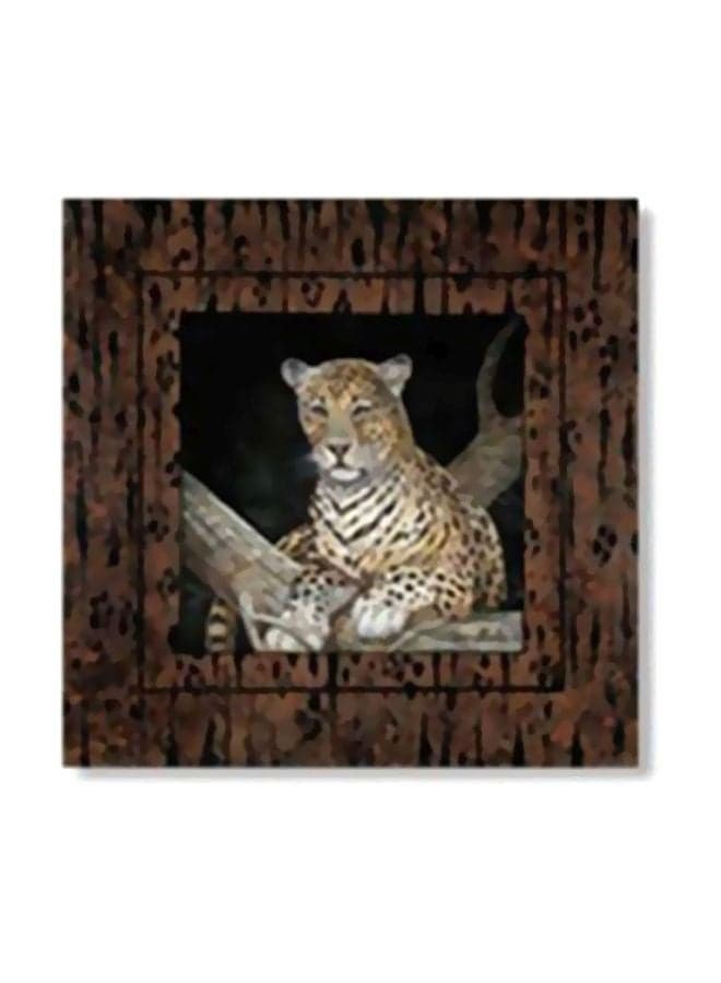 Printed Tea Coaster Brown/Black/White 34X34cm