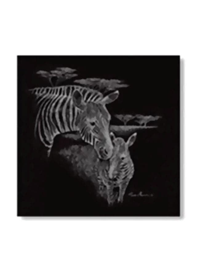 Decorative Tea Coaster Black/White 20x20cm