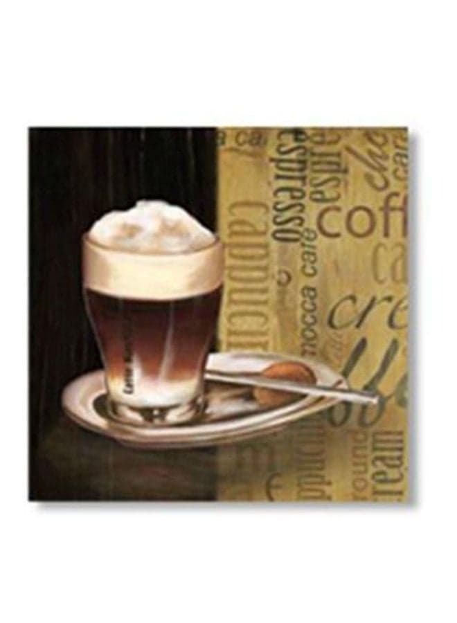 Printed Tea Coaster Brown/Beige 20X20cm