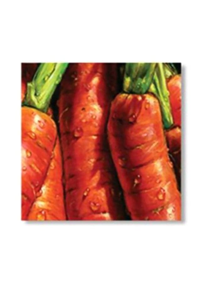 Decorative Tea Coaster Orange/Green 20x20cm