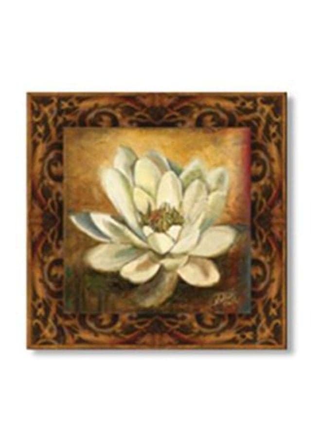 Printed Coaster Brown/White 20x20cm
