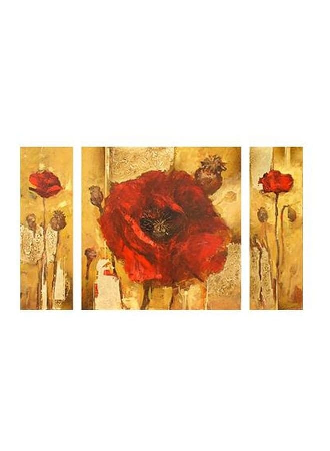 Decorative Wall Poster Yellow/Red 15x20cm Posters & Prints