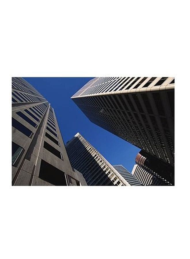 Decorative Wall Poster Grey/Blue 15x20cm Posters & Prints