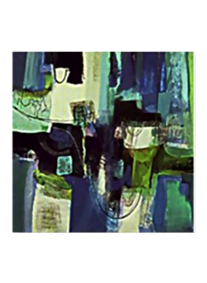 Abstract Tea Coaster Black/Blue/Green 20x20cm