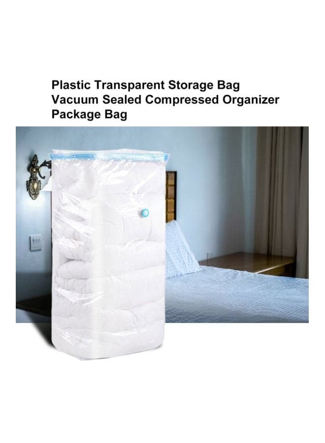Vacuum Sealed Compression Bag Clear/Blue Packing Organizers (٥)