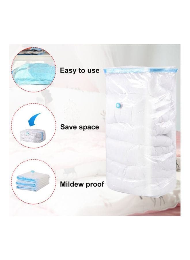 Vacuum Sealed Compression Bag Clear/Blue Packing Organizers (٦)