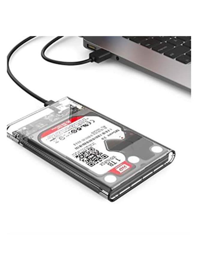 USB 3.1 Type-C Hard Drive Enclosure Clear/Black External Hard Drives (٣)