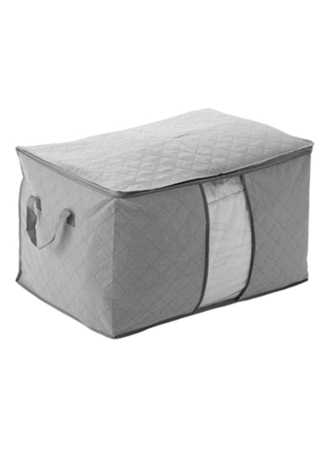 Folding Clothes Storage Bag Grey 48x28x50cm Clothing & Closet Storage