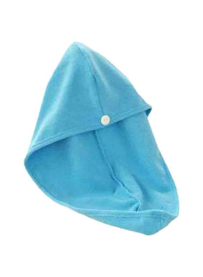 Water Absorbent Shower Cap Blue 51centimeter
