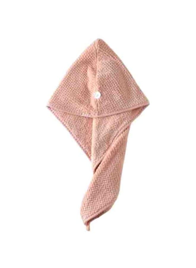 Fleece Absorbent Cap Hair Towel Pink 45x60cm