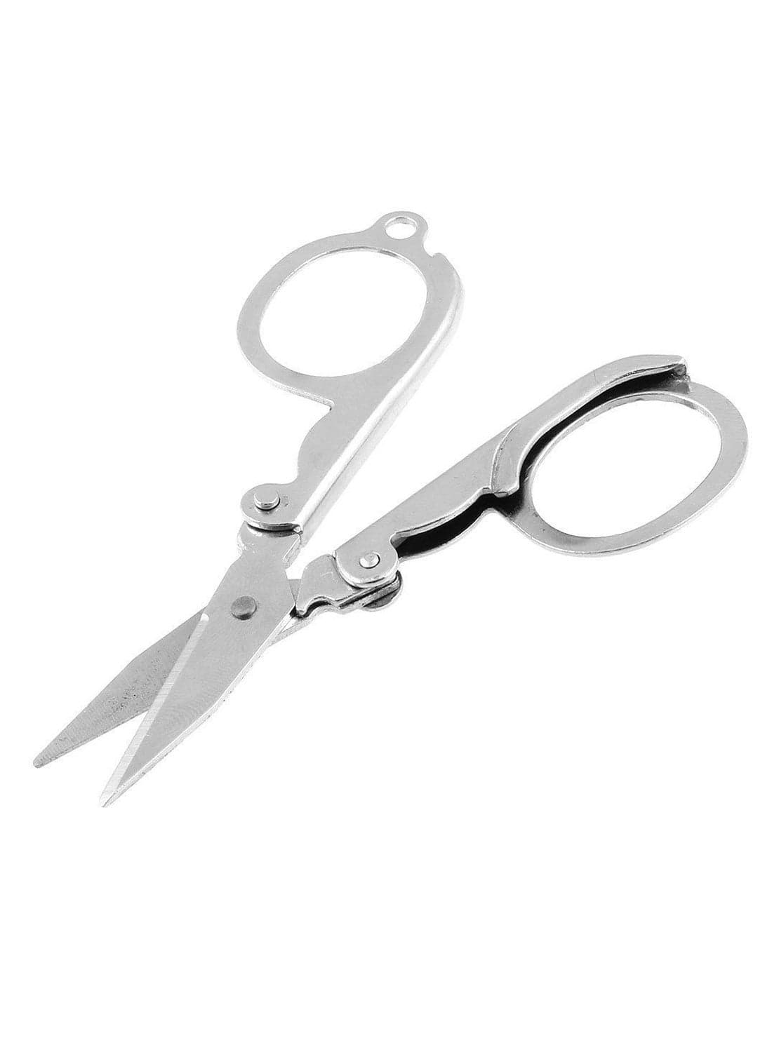 Mini Folding Pocket Scissos Silver Tweezers