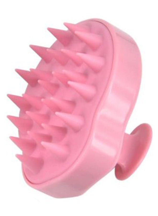 Hair Shampoo Massager Scalp Brush Pink Styling Scissors