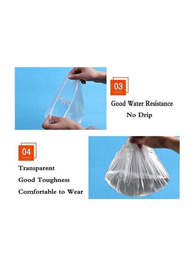 100-Piece Disposable Shower Cap Clear (3)