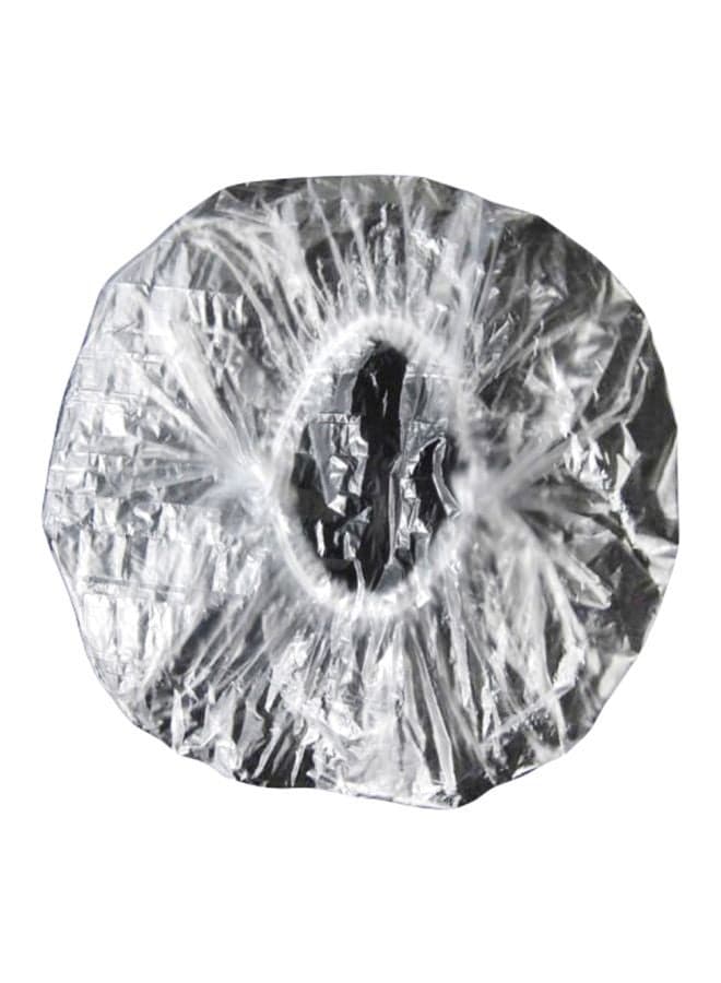 100-Piece Disposable Shower Cap Clear 8X6X2inch