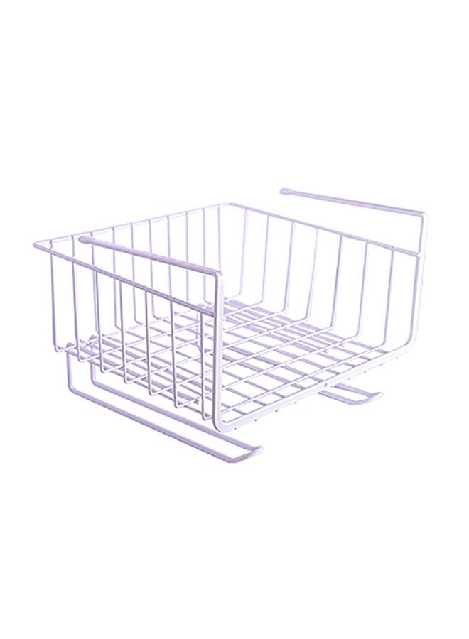Under Shelf Hanging Storage Basket White 28.5 x 19.5 x 26cm Flatware Utensil Storage