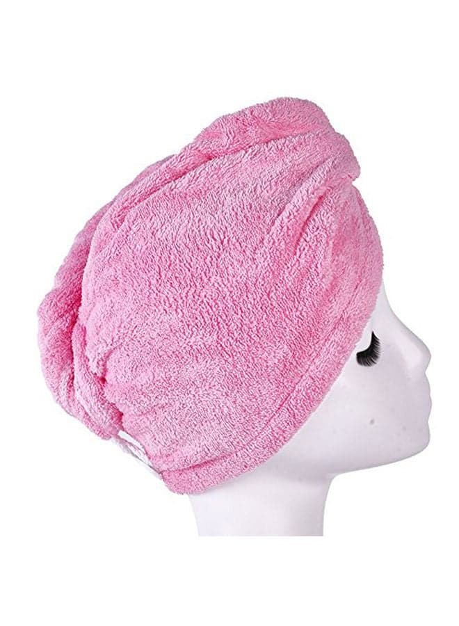 Microfiber Hair Drying Towel Pink 65x25cm Bath Towels (3)