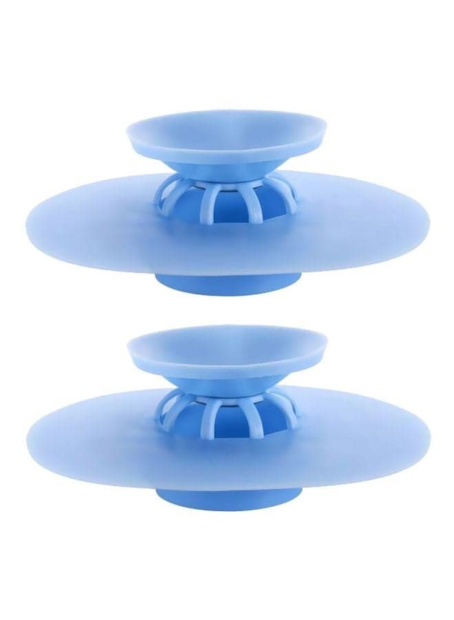 2-Piece Shower Drain Stopper Blue