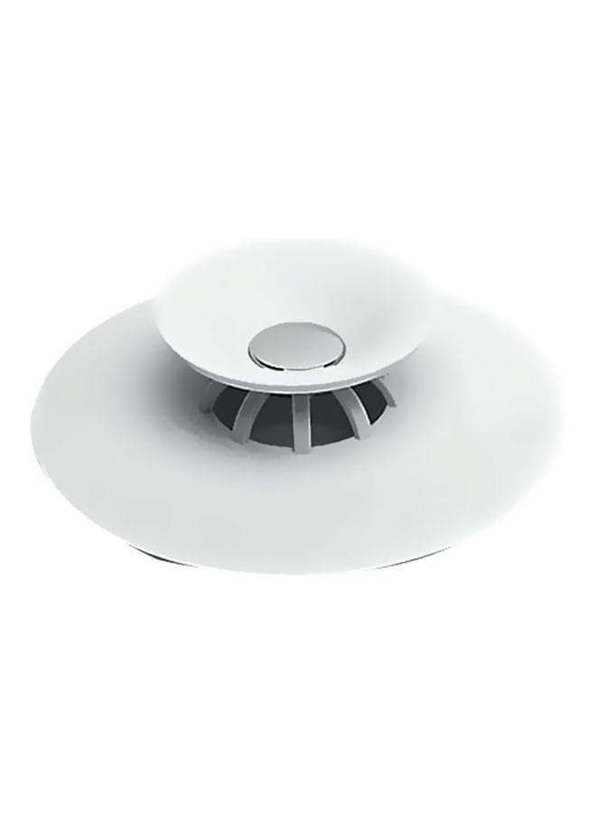 Shower Drain Stopper White 10x3.6cm Bathroom Fixture Accessories