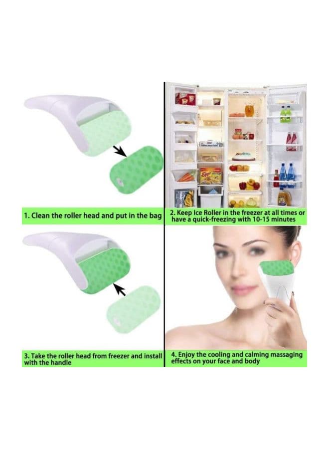 Face Ice Roller White/Green Face Massagers & Rollers (٣)