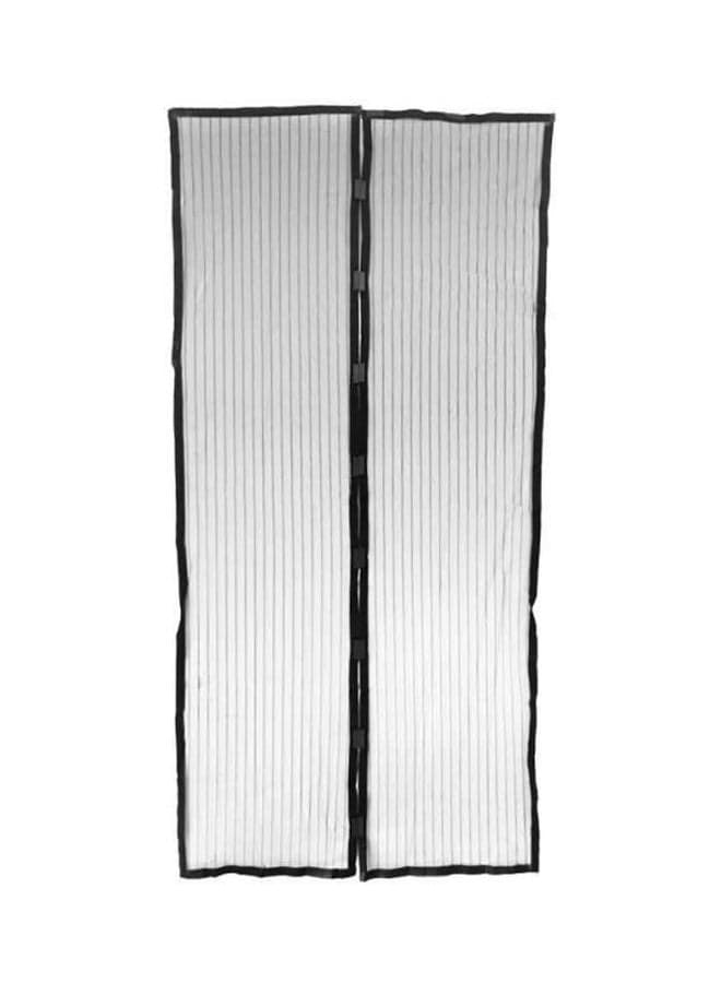 2-Piece Magnetic Mesh Curtain Black 210×49.5cm Pest Control Nets