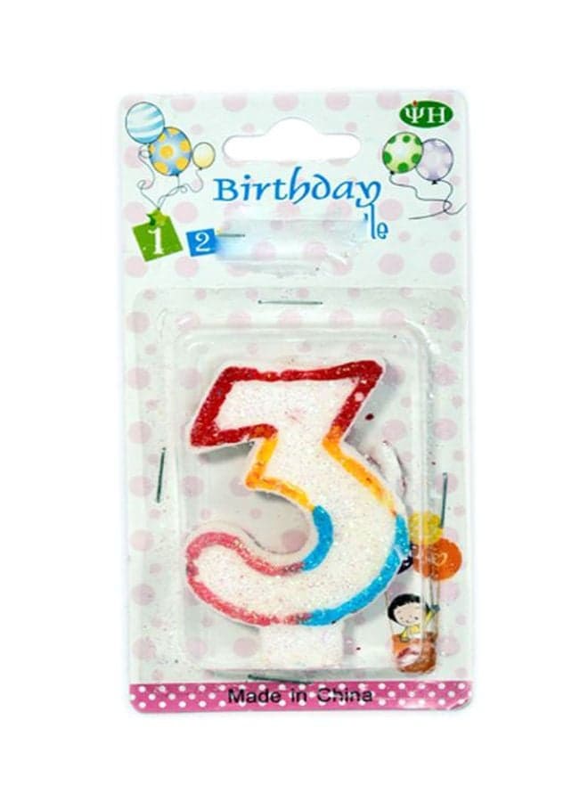3 Shaped Birthday Candle Party Candles