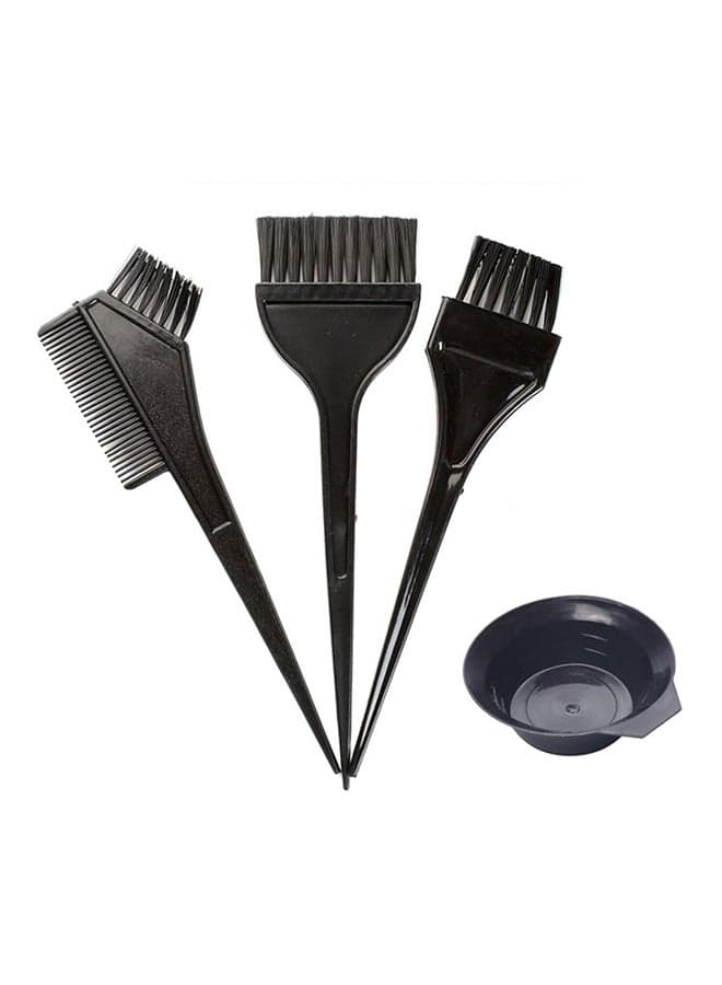 4-Piece Hair Colour Comb And Mixing Bowl Set As The Picture Shows