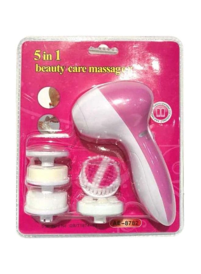 5-In-1 Beauty Care Massager White/Pink