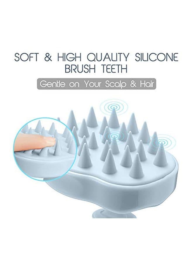 Hair Scalp Massager Shampoo Brush Grey 4.5inch Styling Scissors (3)