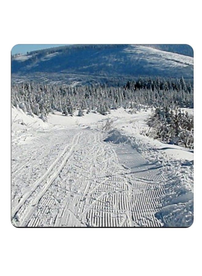 Printed Wooden Coaster Multicolour 9x9cm