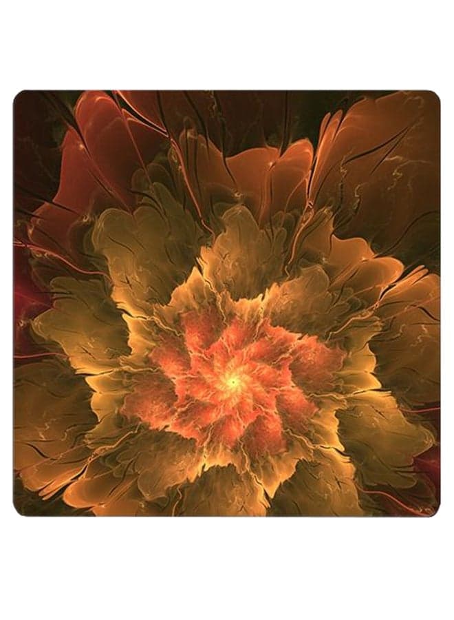 Printed Wooden Coaster Multicolour 9x9cm