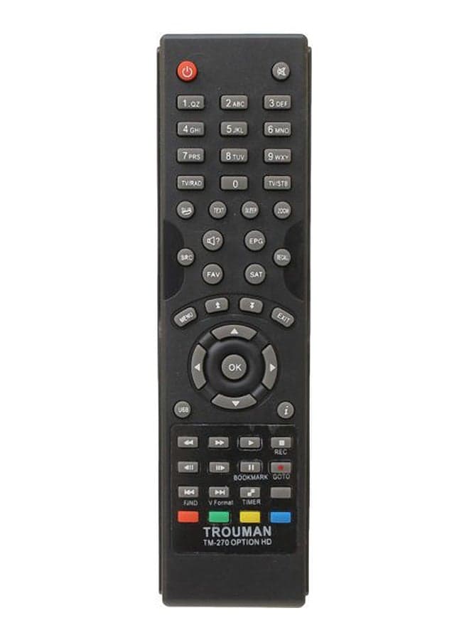 Truman 270 Option HD Receiver Remote Control Black TV Remote Controls