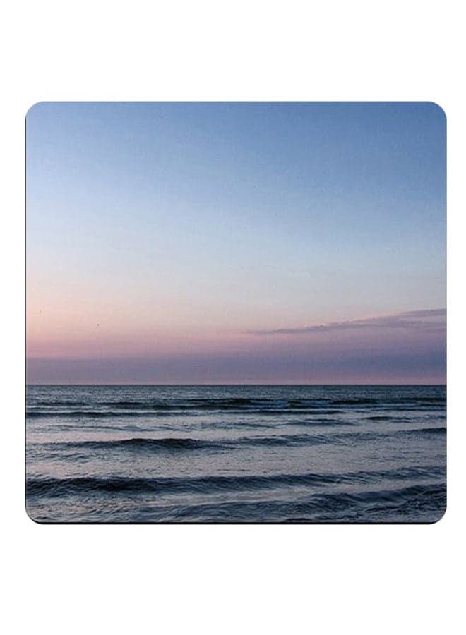 Printed Wooden Coaster Multicolour 9x9cm