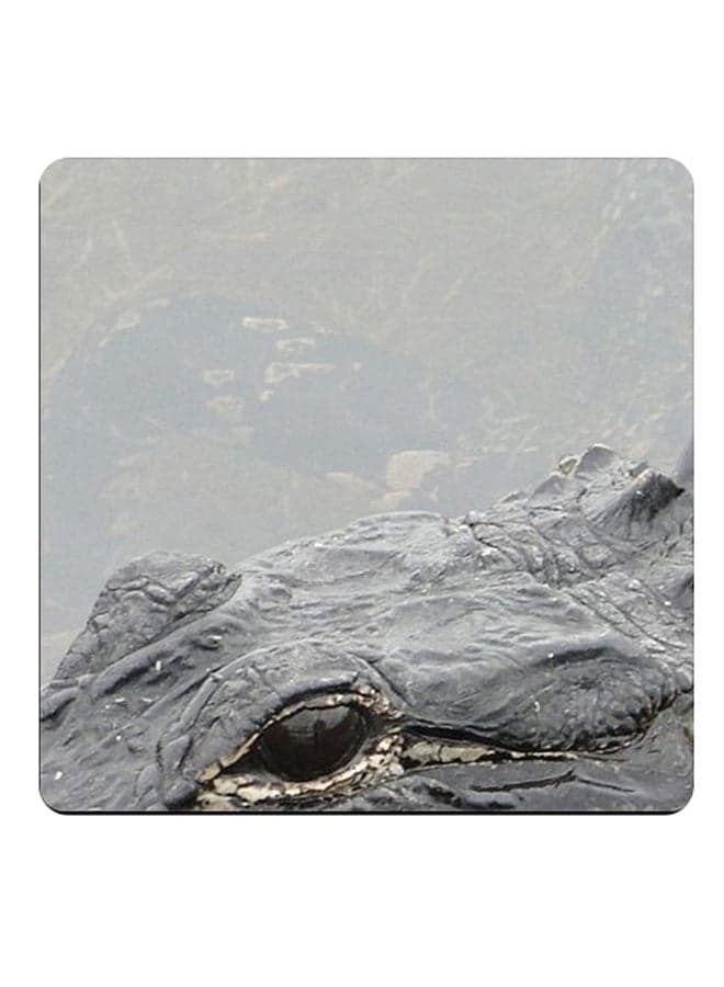 Printed Wooden Coaster Grey 9x9cm